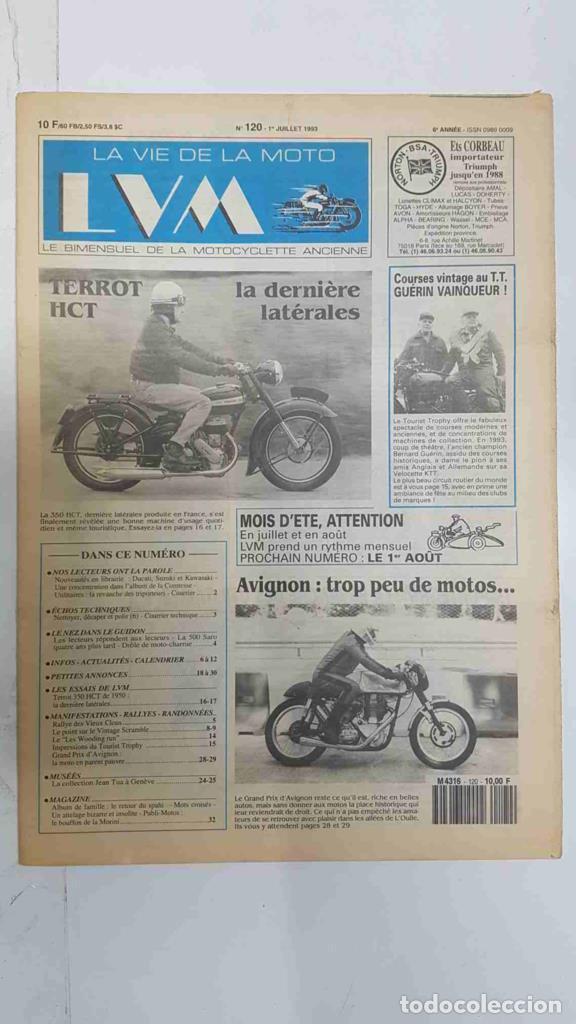 Postales: La vie de la moto LVM numero 120 1er juillet 1993 - Terrot HCT la derniere laterales - varios