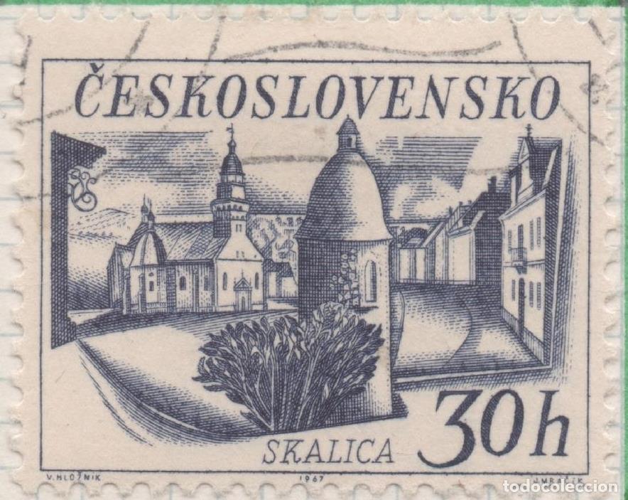 Postkarten: Sello E01434: hoja 91, Checoslovaquia: Sello Azul oscuro, dentado. Ciudades. Skalica, 30 haleru - Va