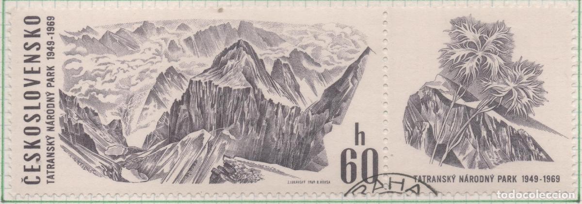 Cartes Postales: Sello E01567: hoja 101, Checoslovaquia: Sello Negro, dentadl 20 Aniv. Parque nacional de Tatra. Mont