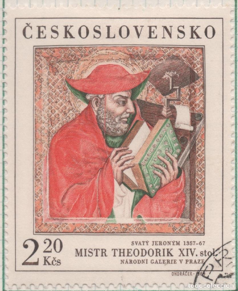 Postcards: Sello E01587: hoja 102, Checoslovaquia: Sello Multicolor, dentado. Pinturas de la Galer&iacute;a Nacional d