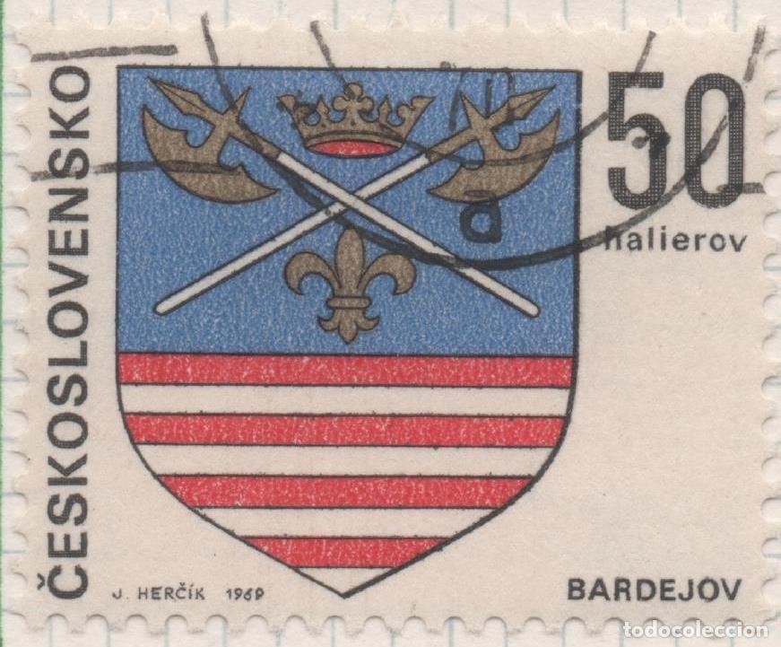 Postcards: Sello E01571: hoja 101, Checoslovaquia: Sello Multicolor, dentado. Escudos Capitales Regionales. Bar