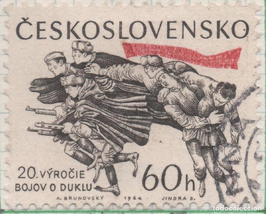 Postcards: Sello E01205: hoja 79, Checoslovaquia: Sello Gris y rojo, dentado. 20&ordm; Aniv de los Combates de Dukla