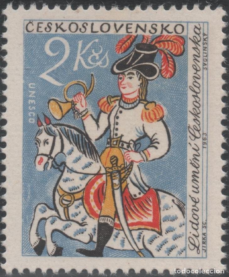 Postcards: Sello E01172: hoja 77, Checoslovaquia: Sello Multicolor dentado. Unesco. Jinete, 2 Koruny - Varios