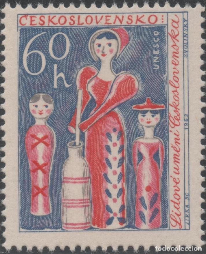 Postcards: Sello E01167: hoja 77, Checoslovaquia: Sello Multicolr dentado. Unesco, Mu&ntilde;eca, 60 Haleru - Varios
