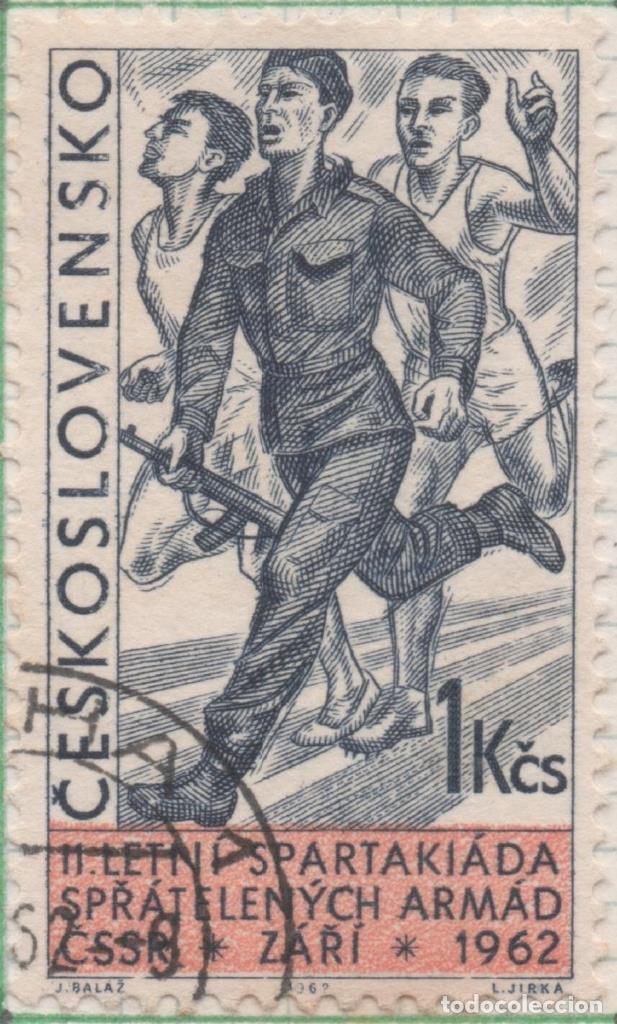 Postcards: Sello E01093: hoja 71, Checoslovaquia: Sello Azul oscuro dentado. 2&ordf; Spartakiada de las Fuerzas Arma