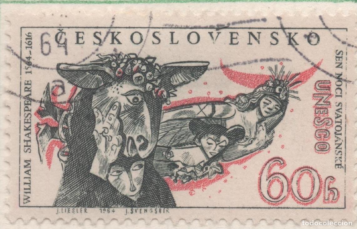 Cartes Postales: Sello E01184: hoja 78, Checoslovaquia: Sello Verde oscuro y rojo, dentado. Aniversarios culturales U