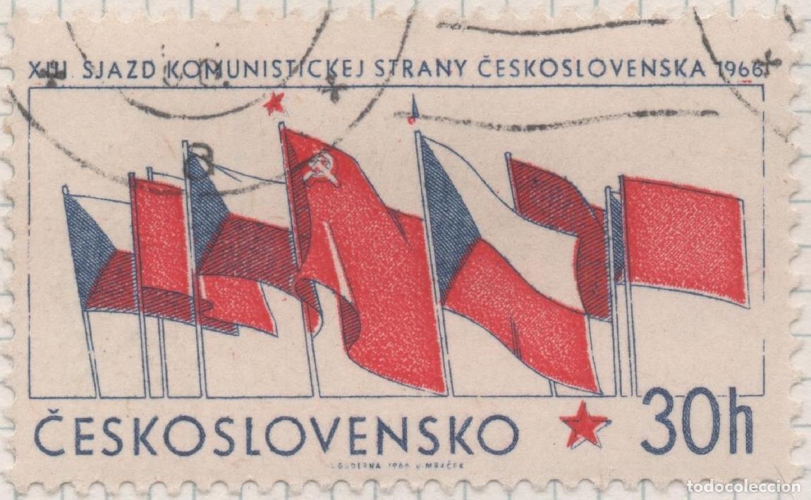 Postkarten: Sello E01340: hoja 86, Checoslovaquia: Sello Rojo y azu, dentado. XIII Congreso del Partido Comunist