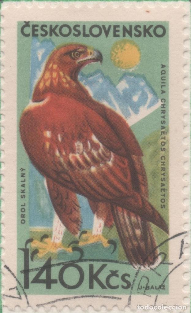 Cartes Postales: Sello E01292: hoja 83, Checoslovaquia: Sello Multicolor, dentado. Pajaros de las monta&ntilde;as. Aquila ch