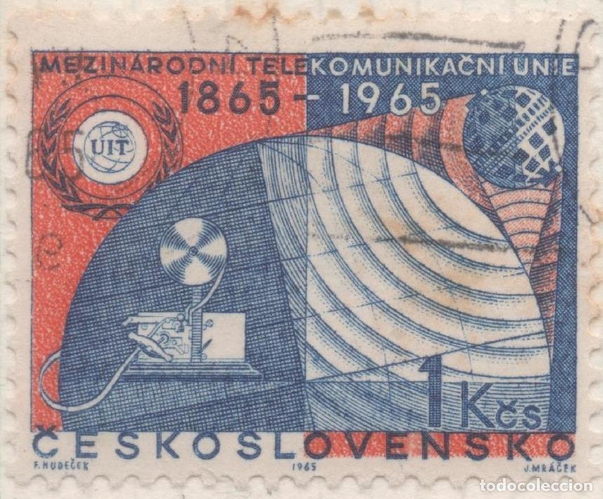 Cartes Postales: Sello E01283: hoja 83, Checoslovaquia: Sello Azul y naranja, dentado. U.I.T., 1 Koruna - Varios