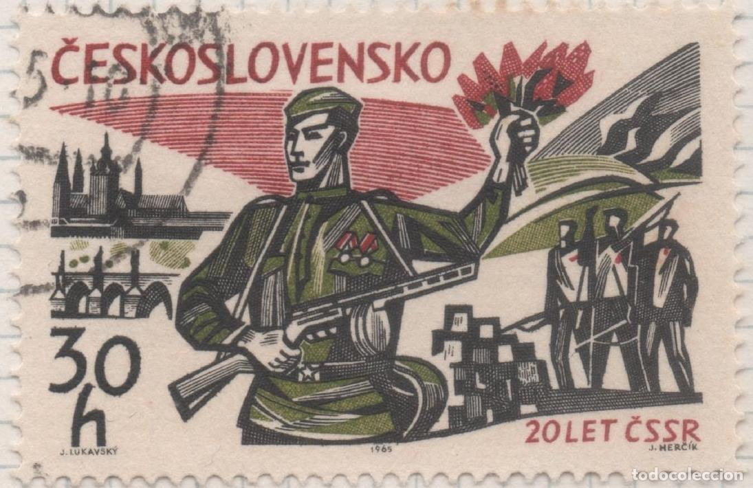Cartes Postales: Sello E01239: hoja 80, Checoslovaquia: Sello Multicolor, dentado. 20&ordm; Aniv de la Liberaci&oacute;n. Trabaja