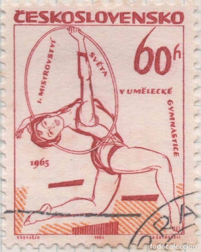 Cartes Postales: Sello E01234: hoja 80, Checoslovaquia: Sello Granate, dentado. Eventos deportivos. El 1er Campeonato