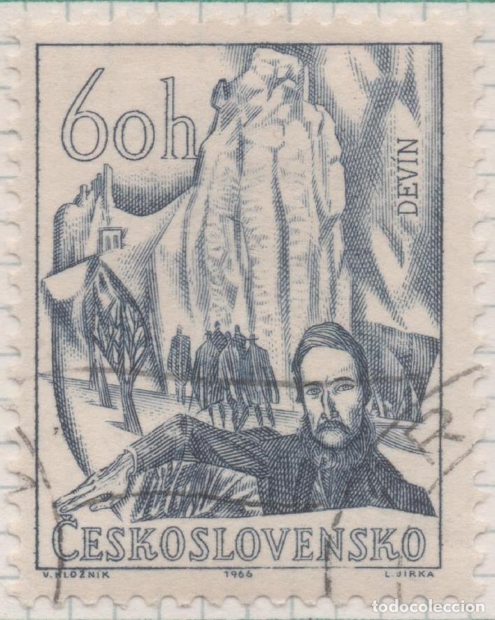 Cartes Postales: Sello E01344: hoja 86, Checoslovaquia: Sello Azul oscuro, dentado. Ludovit Stur y el Castillo de Dev