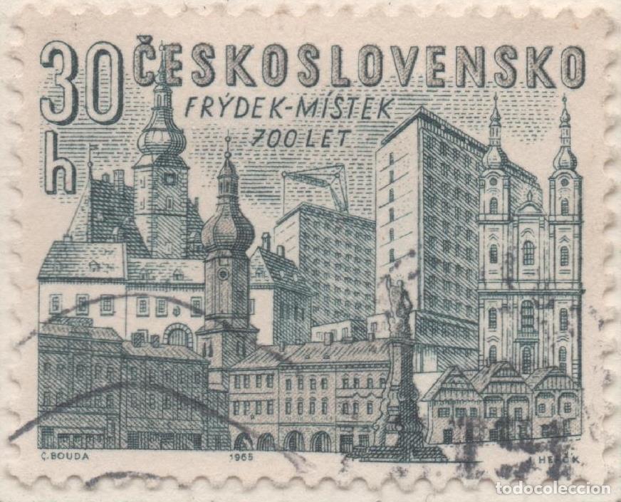 Cartes Postales: Sello E01243: hoja 81, Checoslovaquia: Sello Azul y gris, dentado. 700 Aniv de Ciudades Checas. Fryd
