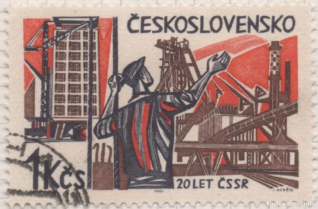Cartes Postales: Sello E01238: hoja 80, Checoslovaquia: Sello Multicolor, dentado. 20&ordm; Aniv de la Liberaci&oacute;n. Obrero