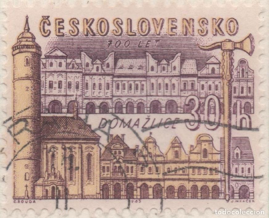 Postais: Sello E01242: hoja 81, Checoslovaquia: Sello Violeta y amarillo, dentado. 700 Aniv de Ciudades Checa