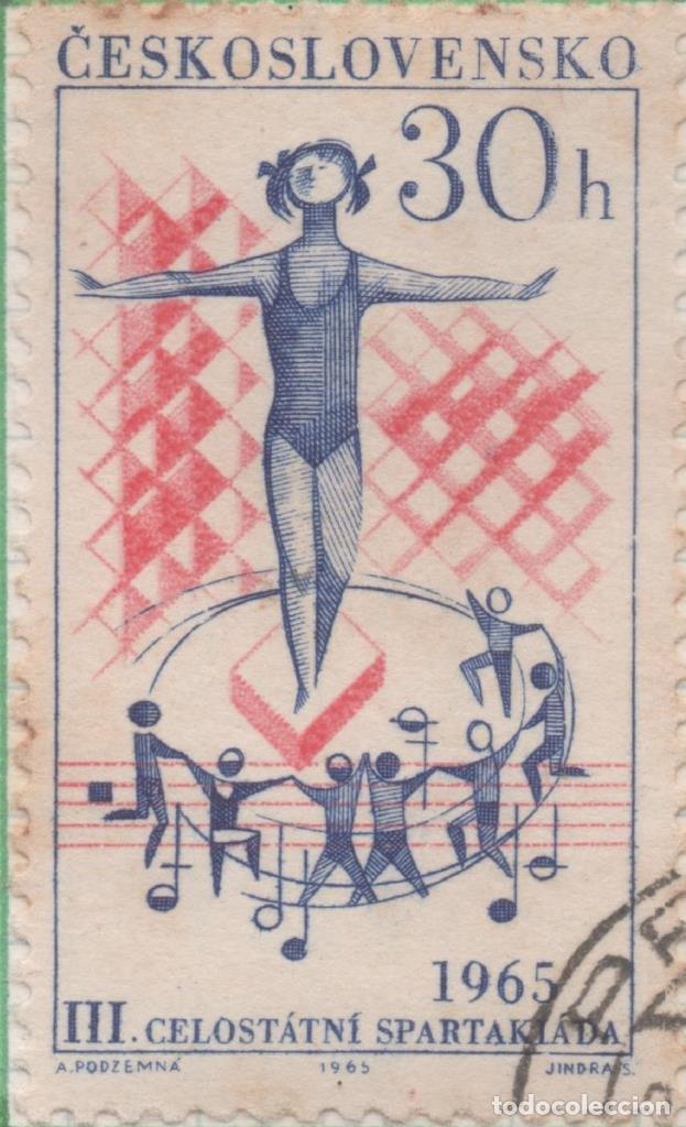 Postcards: Sello E01262: hoja 82, Checoslovaquia: Sello Lila y rojo, dentado. 3&ordm; Juegos Nacionales Spartaquista