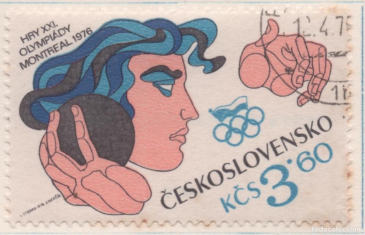 Postais: Sello E01969: hoja 132, Checoslovaquia: Sello Multicolor, denado. Juegos Ol&iacute;mpicos de Montreal. Lanz