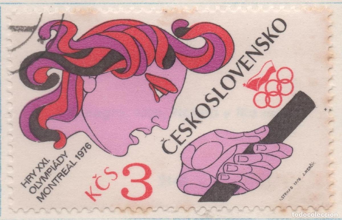 Postais: Sello E01968: hoja 132, Checoslovaquia: Sello Multicolor, dentado. Juegos Ol&iacute;mpicos de Montreal. Car