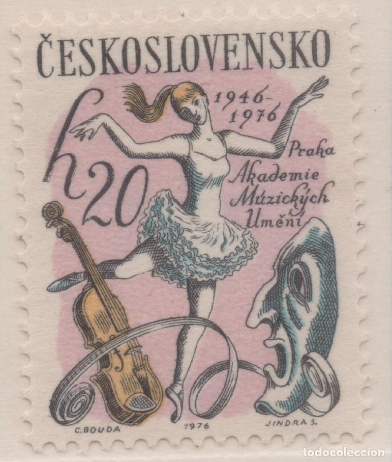 Cartes Postales: Sello E01982: hoja 133, Checoslovaquia: Sello Multicolor, dentado. Teatro de Bratislava. Bailarina,