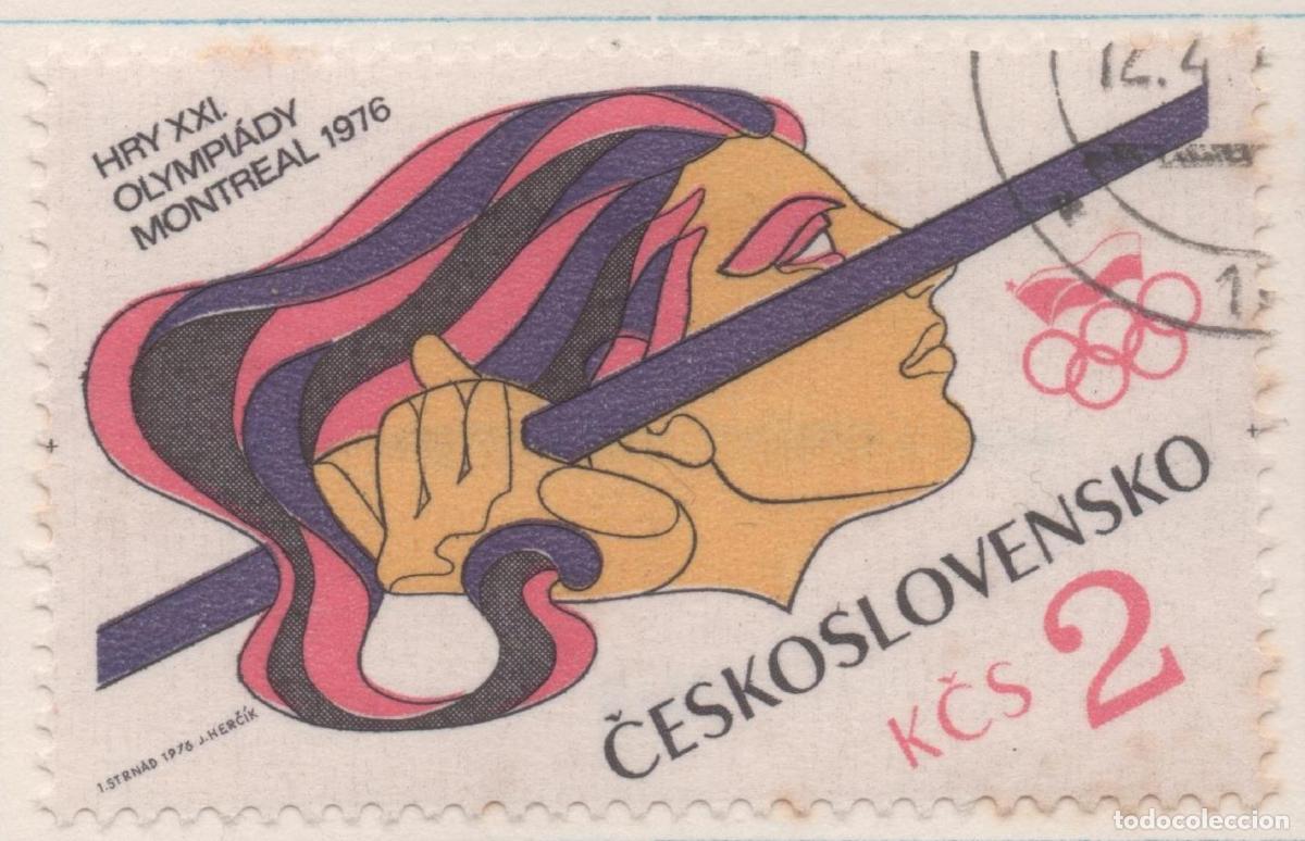 Cartes Postales: Sello E01967: hoja 132, Checoslovaquia: Sello Multicolor, dentado. Juegos Ol&iacute;mpicos de Montreal. Lan