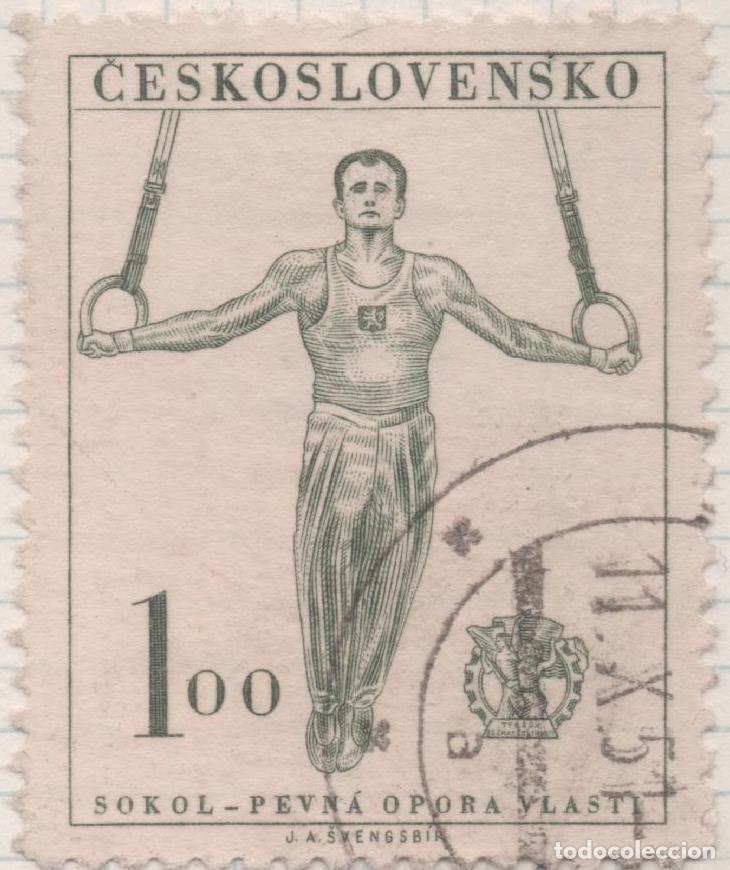 Postales: Sello E00515: hoja 36: Checoslovaquia: Sello Verde dentado. Serie deportiva (1&ordf;), 1 Koruna - Varios