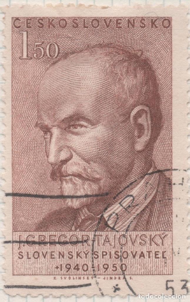 Postales: Sello E00486: hoja 33, Checoslovaquia: Sello Marron dentado. Compositor J. Gregor Tajovsky, 1,50 Kor
