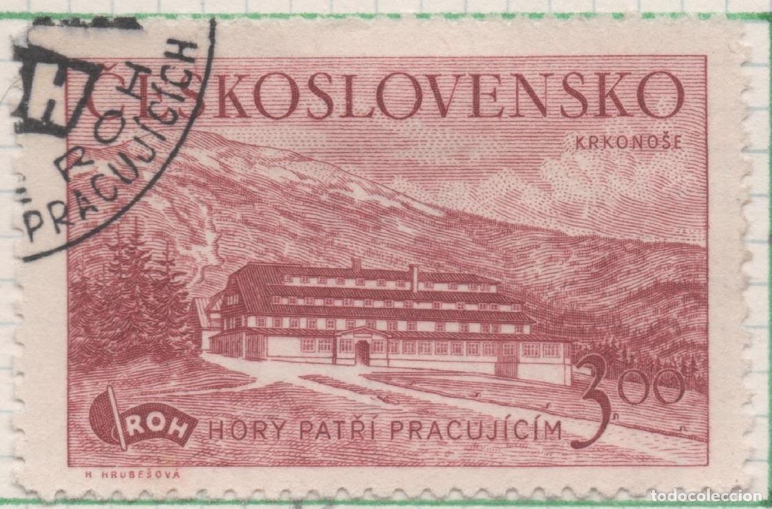 Postales: Sello E00510: hoja 35, Checoslovaquia: Sello Granate dentado. Albergues de Monta&ntilde;a, 3 Koruny - Vario