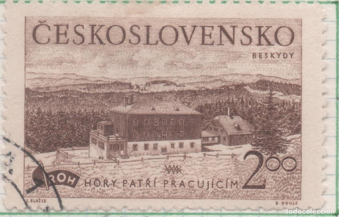 Cartes Postales: Sello E00509: hoja 35, Checoslovquqia: Sello Marron dentado. Albergues de Monta&ntilde;a, 2 Koruny - Varios