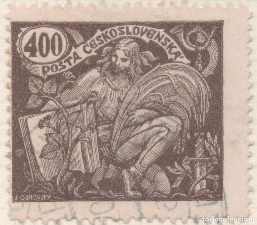 Cartes Postales: Sello E00087: hoja 9, Checoslovaquia: Sello Marron dentado. Agricultura y Ciencia, 400 Haleru - Vari