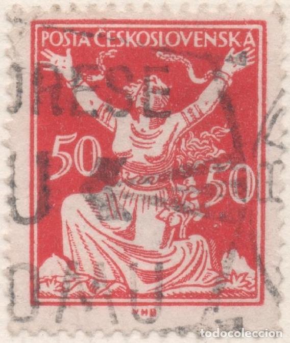 Cartes Postales: Sello E00077: hoja 9, Checoslovaquia: Sello Rojo dentado. Motivos diversso, 50 Haleru - Varios
