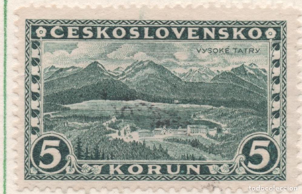 Cartes Postales: Sello E00125: hoja 12, Checoslovaquia: Sello Verde oscuro dentado. Monta&ntilde;as Tatra, 5 Koruny - Varios