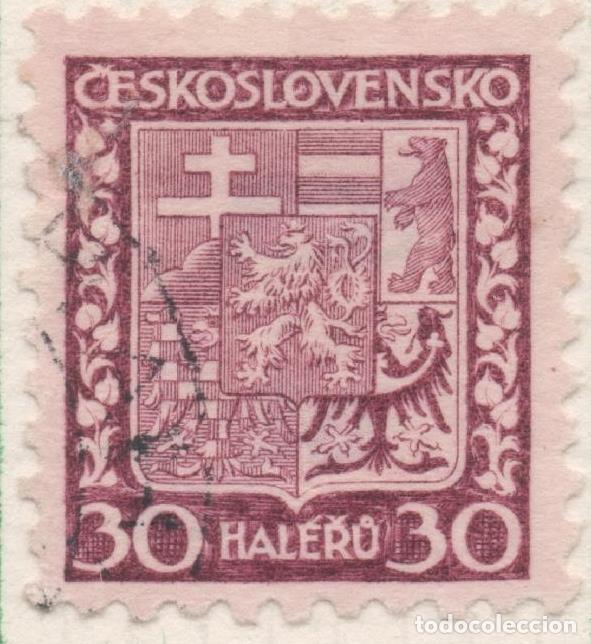 Cartes Postales: Sello E00137: hoja 13, Checoslovaquia: Sello Granate dentado. Escudo de Armas, 30 Haleru - Varios