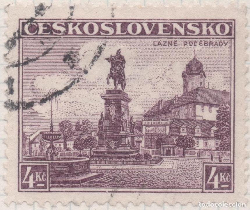Cartes Postales: Sello E00190: hoja 16, Checoslovaquia: Sello Lila oscuro dentado. L&aacute;zn Pod brady, 4 Koruny - Varios