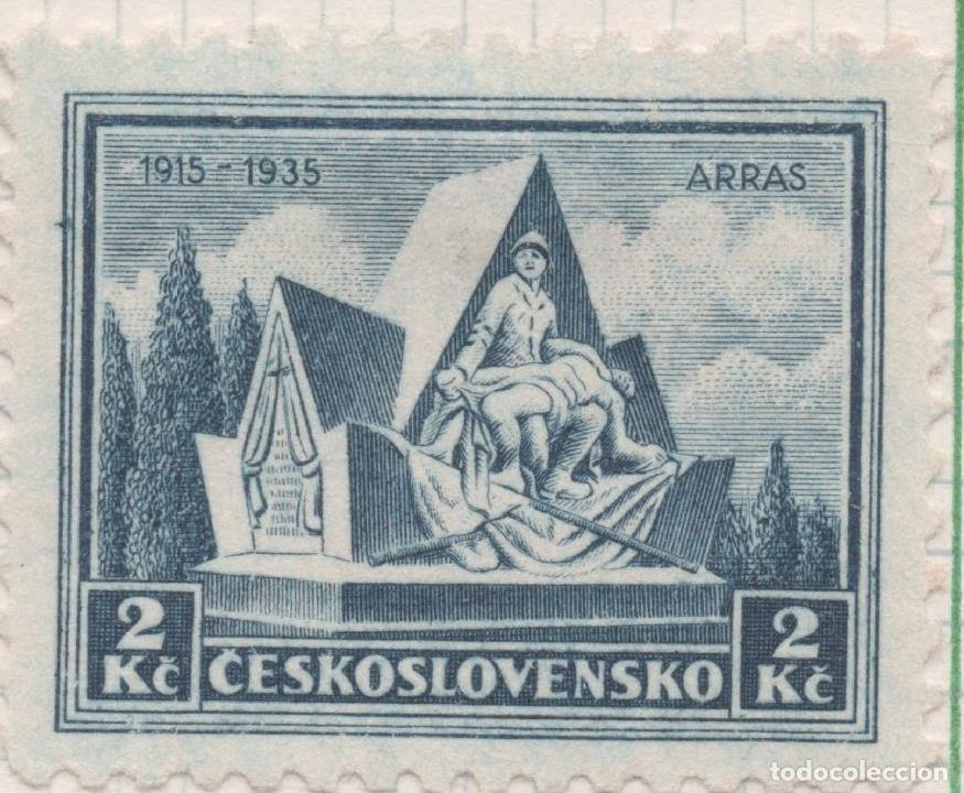 Postales: Sello E00176: hoja 15, Checoslovaquia: Sello Azul oscuro dentado. Aniv de l combate de la legi&oacute;n ant