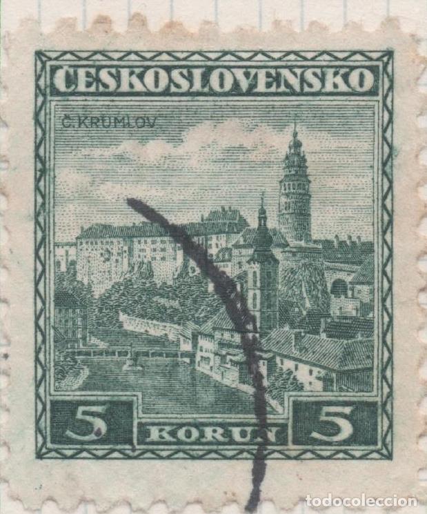 Cartes Postales: Sello E00152: hoja 14, Checoslovqquia: Sello Verde dentado. Mansiones, 5 Koruny - Varios