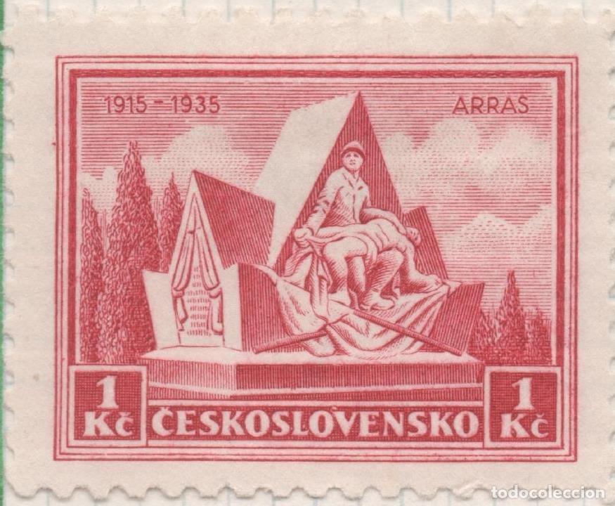 Postales: Sello E00175: hoja 15, Checoslovaquia: Sello Rojo dentado. Aniv de combates de legi&oacute;n ante Arras, 1
