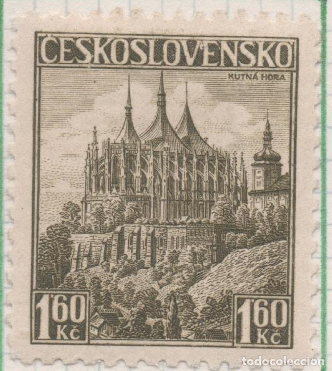 Cartoline: Sello E00185: hoja 16, Checoslovaquia: Sello Gris oscuro dentado. Kutn&agrave; Hora, 1,60 Koruny - Varios