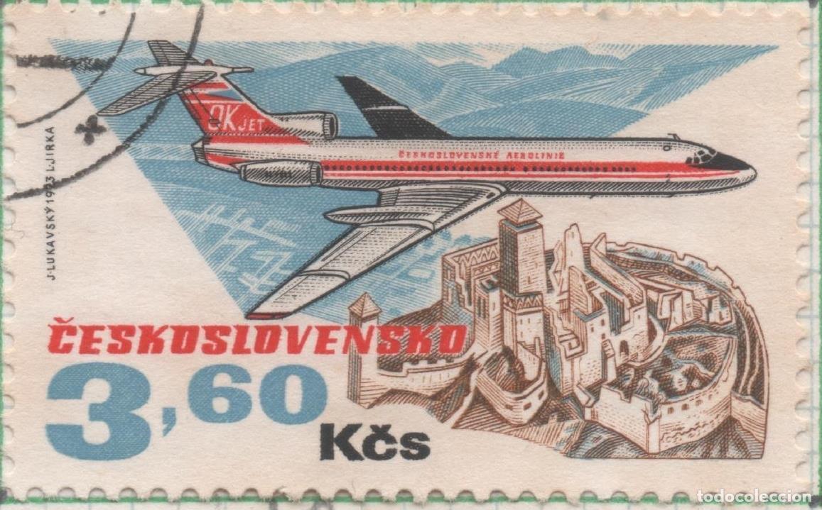 Postales: Sello E01845: hoja 120, Checoslovaquia: Sello Multicolor, dentado. 50 Aniv L&iacute;neas A&eacute;reas Nacionales.