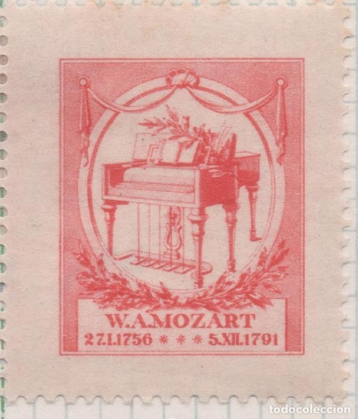 Postales: Sello E00257: hoja 22, Checoslovaquia: Sello Rojo dentado. Aniv. Muerte de Mozart, 1,20Koruna - Vari
