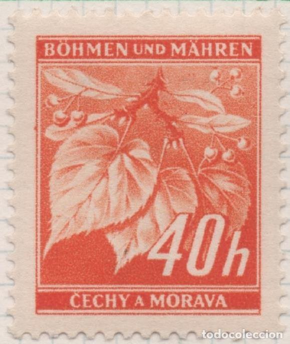 Postkarten: Sello E00229: hoja 21, Checoslovaquia: Sello Naranja dentado. Hojas y paisajes, B&ouml;hmen und M&auml;hren, 4