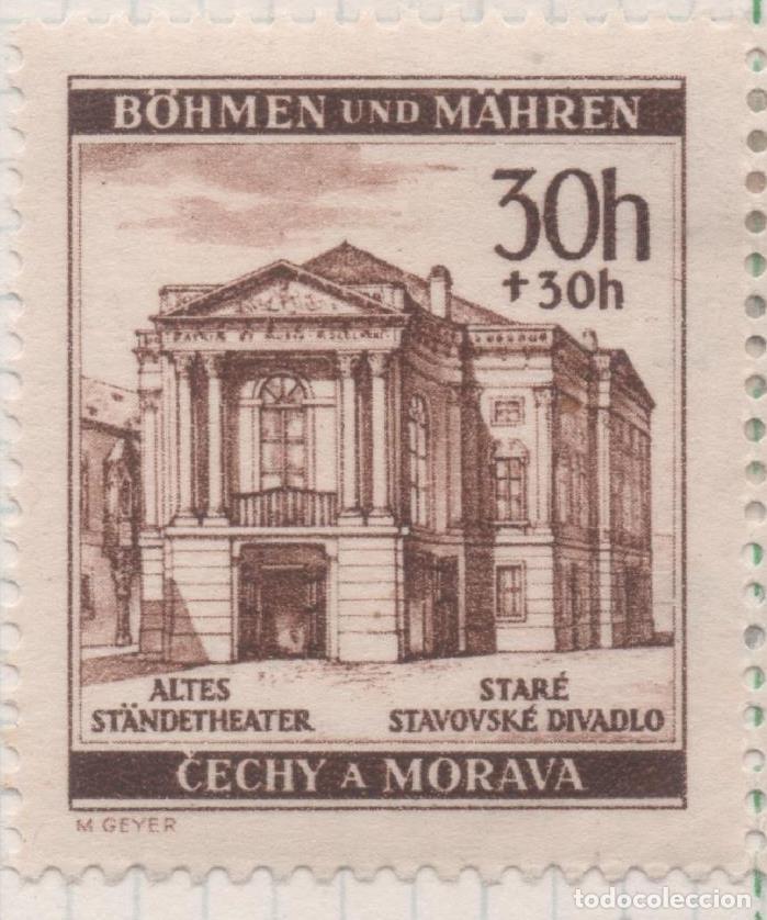 Postkarten: Sello E00252: hoja 22, Checoslovaquia: Sello Marron dentado, Aniv. Muerte de Mozart, Don Giovanni, 3