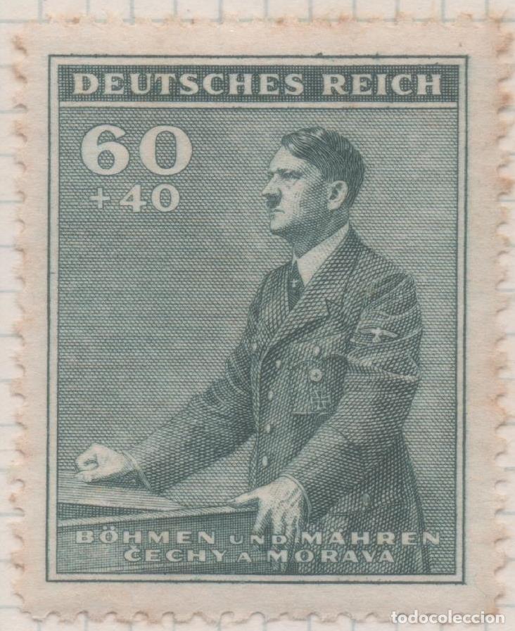 Postales: Sello E00261: hoja 22, Checoslovaquia: Sello Verde dentado. 52&ordm; Aniv. De Hitler, 60+40 - Varios