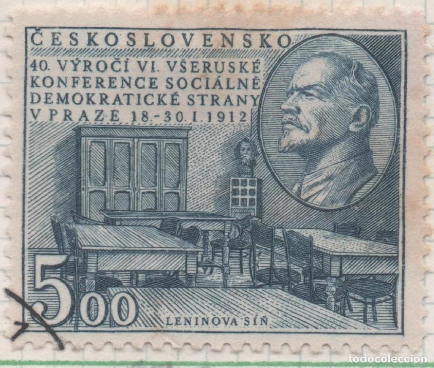 Postkarten: Sello E00540: hoja 37, Checoslovaquia: Sello Azul grisaceo dentado. 40 Aniv de la Conferencia Social