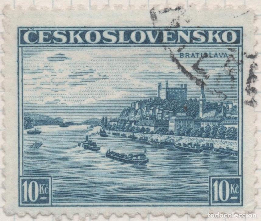Cartoline: Sello E00192: hoja 16, Checoslovaquia: Sello Azul oscuro dentado. Bratislava, 10 Korun - Varios