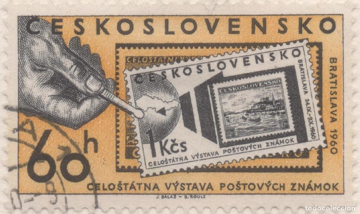 Postales: Sello E00968: hoja 65, Checoslovaquia: Sello Amarillo dentado. Exposici&oacute;n Filatelica Nacional, 60 Ha