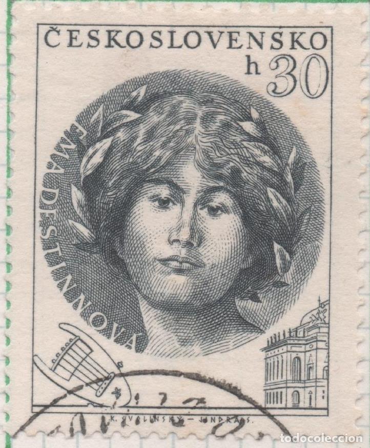 Postcards: Sello E00638: hoja 44,Checoslovaquia: Sello Gris oscuro dentado. 70 Aniv del Teatro Nacional de Prag