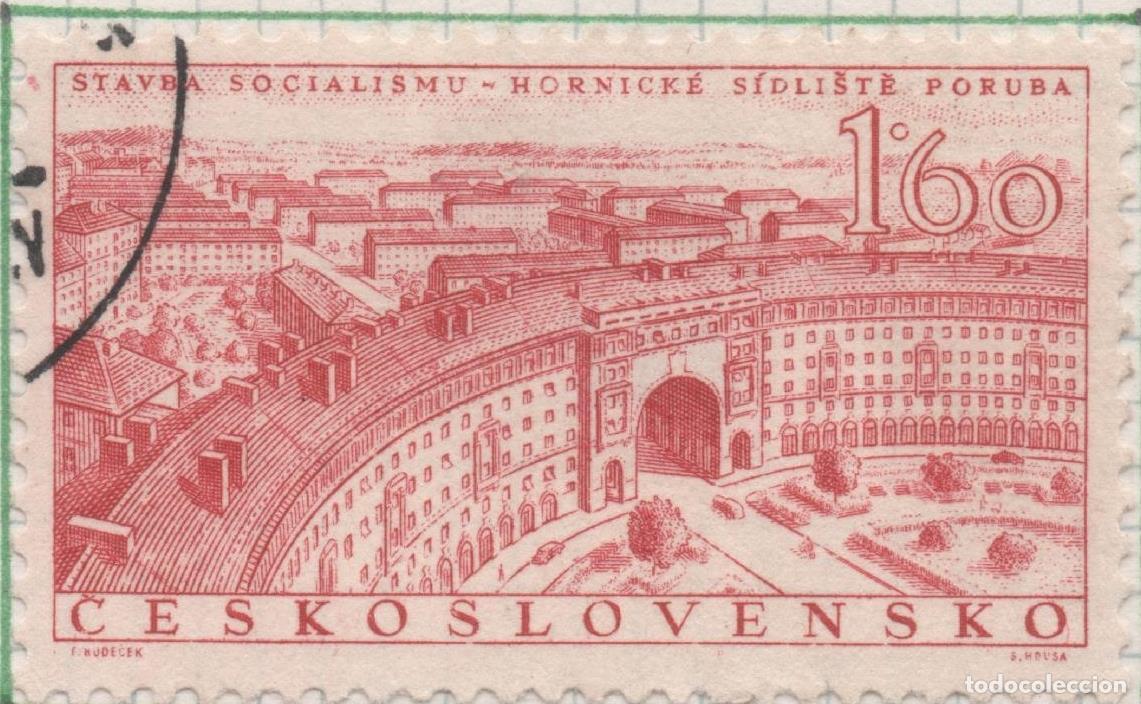 Cartes Postales: Sello E00710: hoja 49, Checoslovaquia: Sello Roo oscuro dentado. Realizaciones Socialistas, 1,60 Kor