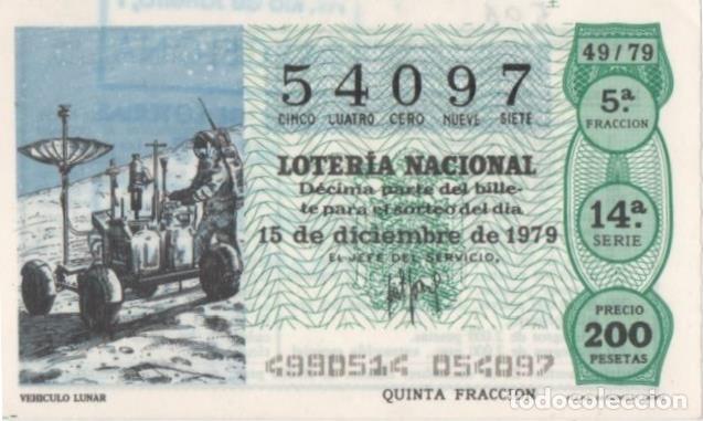 Cartoline: Loteria E00506: hoja n&ordm; 35. Loteria Nacional. N&ordm; 54097, serie 14&ordf;, fracci&oacute;n 5&ordf;, precio 200 pesetas,