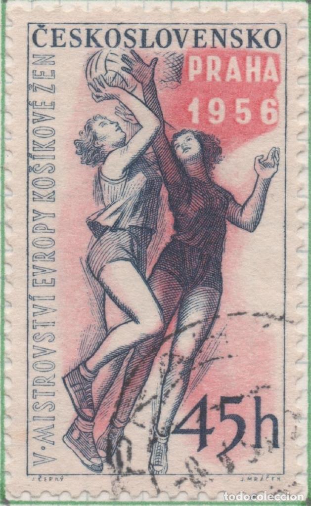 Cartoline: Sello E00721: hoja 49, Checoslovaquia: Sello Rojo dentado. Haza&ntilde;as deportivas del a&ntilde;o, 45 Haleru - V