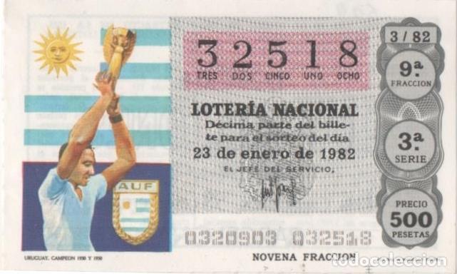 Postkarten: Loteria E00609: hoja n&ordm; 41. Loteria Nacional. N&ordm; 32518, serie 3&ordf;, fracci&oacute;n 9&ordf;, precio 500 pesetas, s